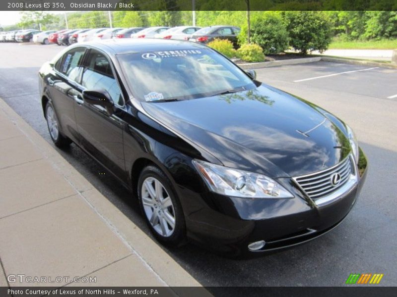 Obsidian Black / Black 2008 Lexus ES 350