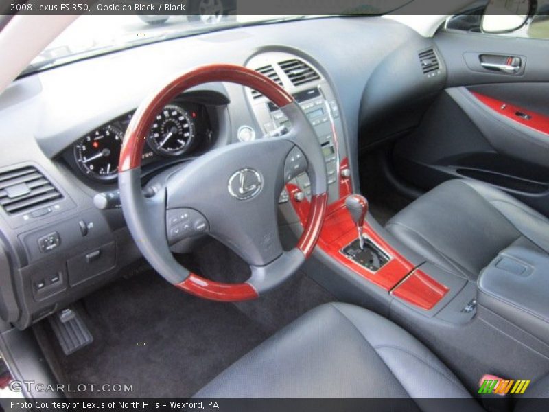 Obsidian Black / Black 2008 Lexus ES 350