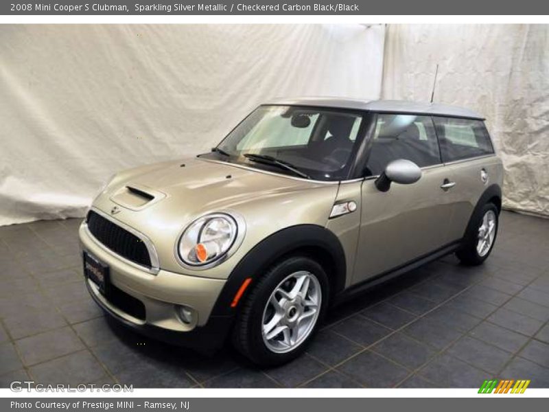 Sparkling Silver Metallic / Checkered Carbon Black/Black 2008 Mini Cooper S Clubman