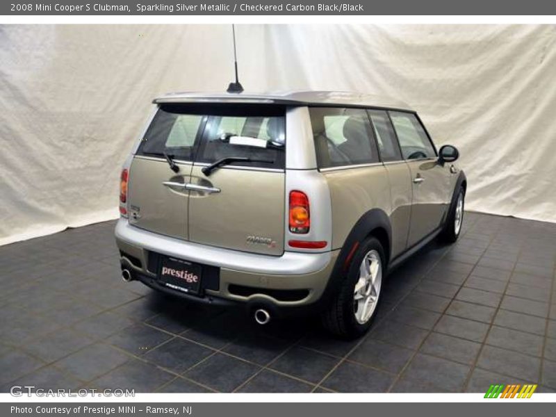 Sparkling Silver Metallic / Checkered Carbon Black/Black 2008 Mini Cooper S Clubman