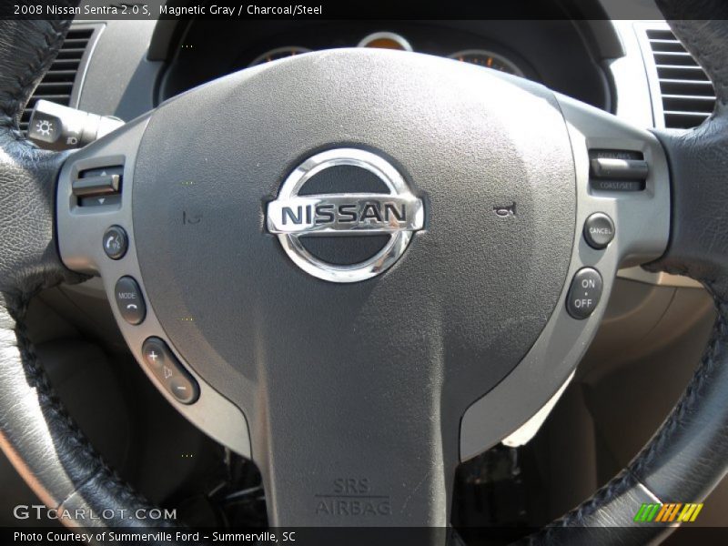 Magnetic Gray / Charcoal/Steel 2008 Nissan Sentra 2.0 S