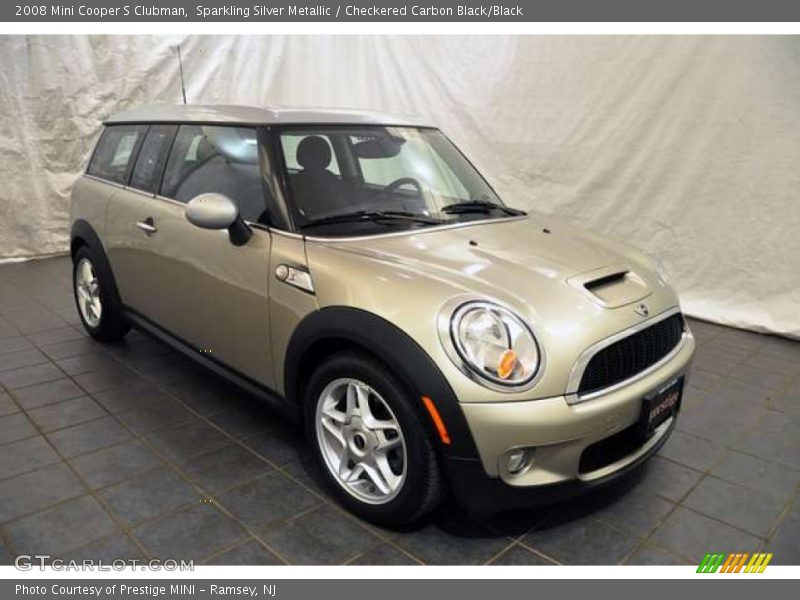 Sparkling Silver Metallic / Checkered Carbon Black/Black 2008 Mini Cooper S Clubman