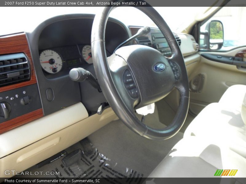 Arizona Beige Metallic / Tan 2007 Ford F250 Super Duty Lariat Crew Cab 4x4