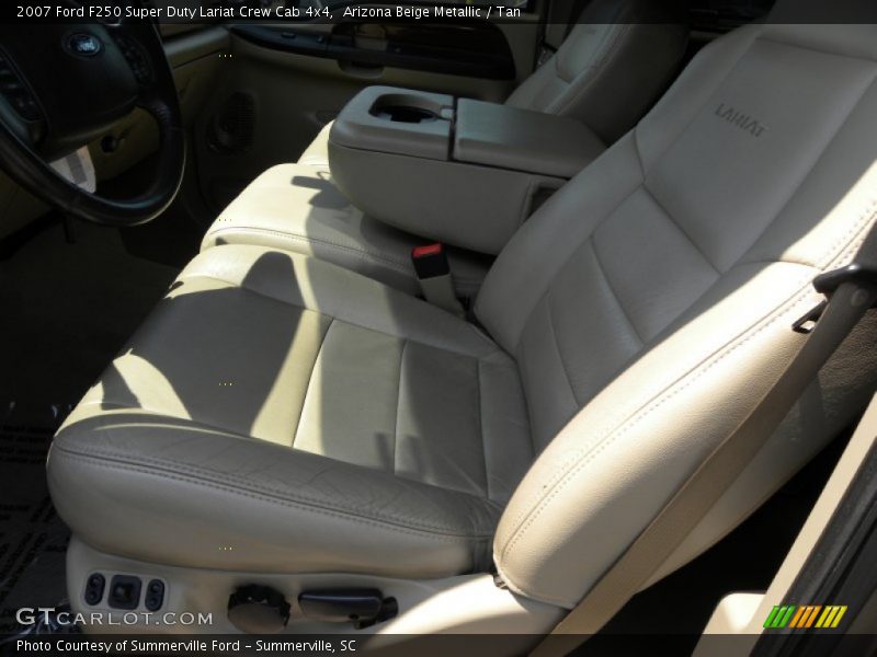 Arizona Beige Metallic / Tan 2007 Ford F250 Super Duty Lariat Crew Cab 4x4