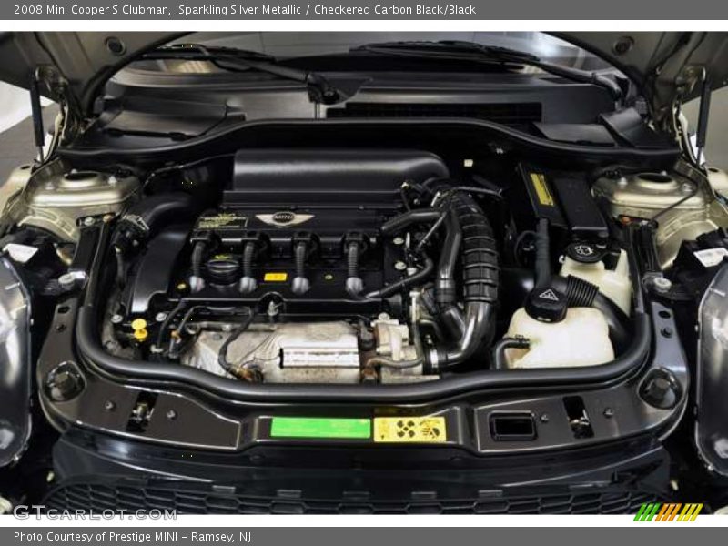 Sparkling Silver Metallic / Checkered Carbon Black/Black 2008 Mini Cooper S Clubman
