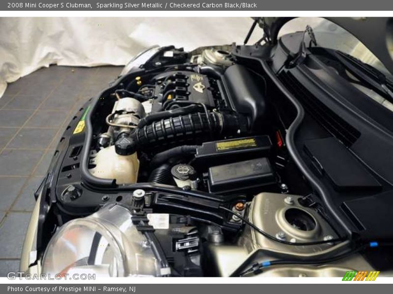 Sparkling Silver Metallic / Checkered Carbon Black/Black 2008 Mini Cooper S Clubman