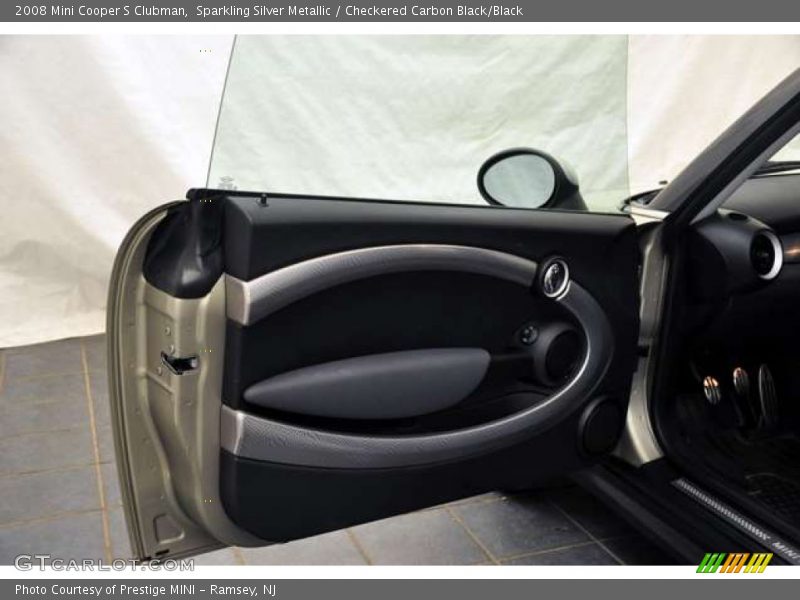 Sparkling Silver Metallic / Checkered Carbon Black/Black 2008 Mini Cooper S Clubman