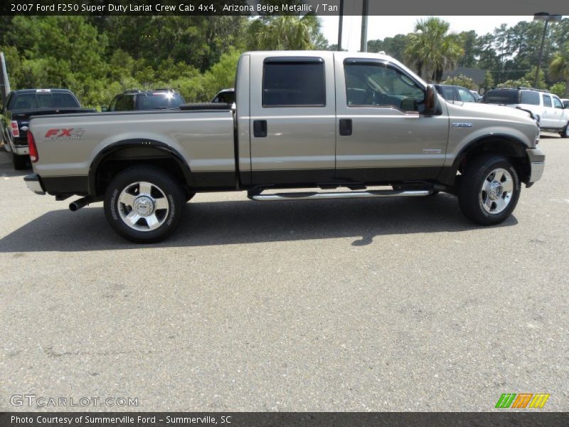 Arizona Beige Metallic / Tan 2007 Ford F250 Super Duty Lariat Crew Cab 4x4