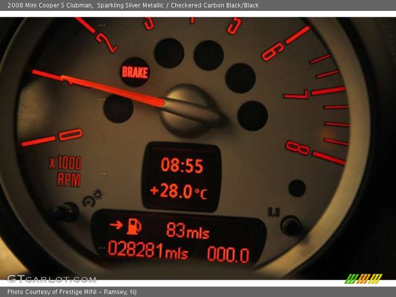 Sparkling Silver Metallic / Checkered Carbon Black/Black 2008 Mini Cooper S Clubman
