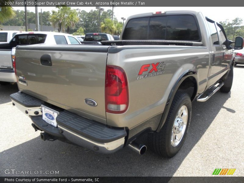 Arizona Beige Metallic / Tan 2007 Ford F250 Super Duty Lariat Crew Cab 4x4