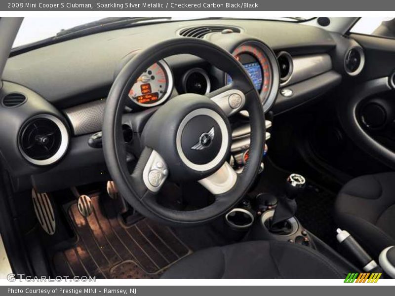 Sparkling Silver Metallic / Checkered Carbon Black/Black 2008 Mini Cooper S Clubman