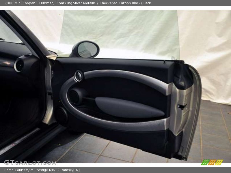 Sparkling Silver Metallic / Checkered Carbon Black/Black 2008 Mini Cooper S Clubman