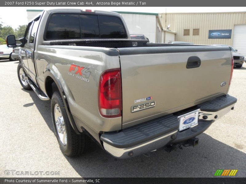 Arizona Beige Metallic / Tan 2007 Ford F250 Super Duty Lariat Crew Cab 4x4