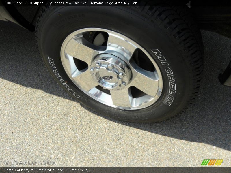 Arizona Beige Metallic / Tan 2007 Ford F250 Super Duty Lariat Crew Cab 4x4