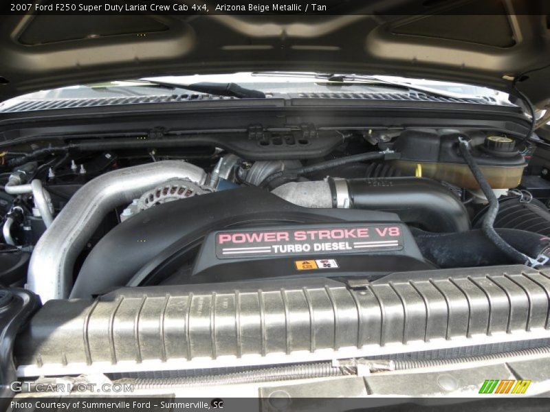 Arizona Beige Metallic / Tan 2007 Ford F250 Super Duty Lariat Crew Cab 4x4