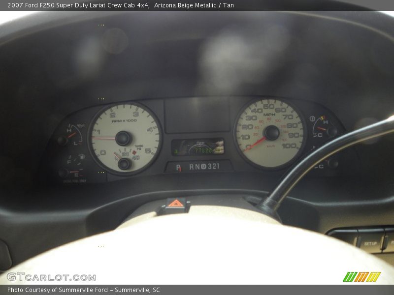 Arizona Beige Metallic / Tan 2007 Ford F250 Super Duty Lariat Crew Cab 4x4