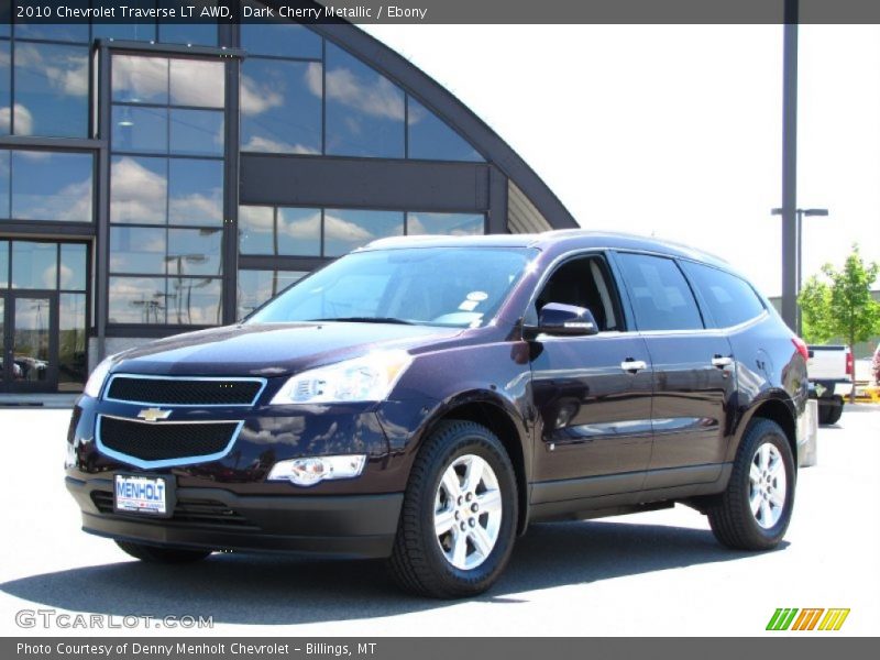 Dark Cherry Metallic / Ebony 2010 Chevrolet Traverse LT AWD