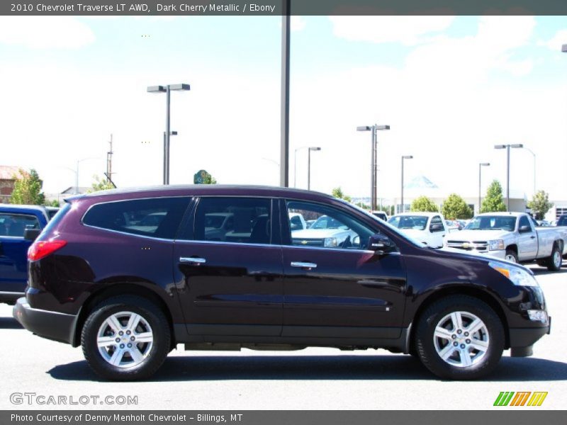 Dark Cherry Metallic / Ebony 2010 Chevrolet Traverse LT AWD