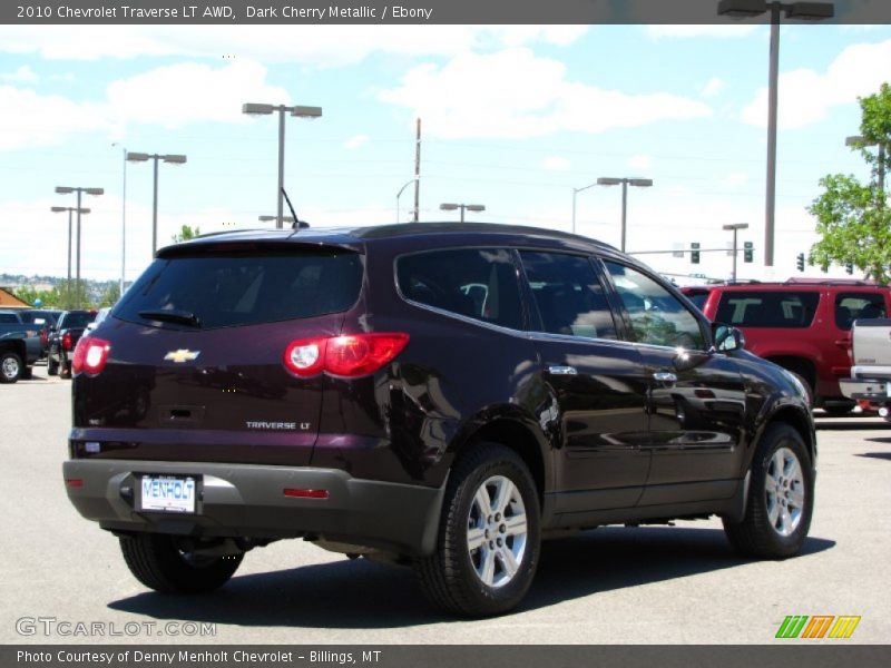 Dark Cherry Metallic / Ebony 2010 Chevrolet Traverse LT AWD