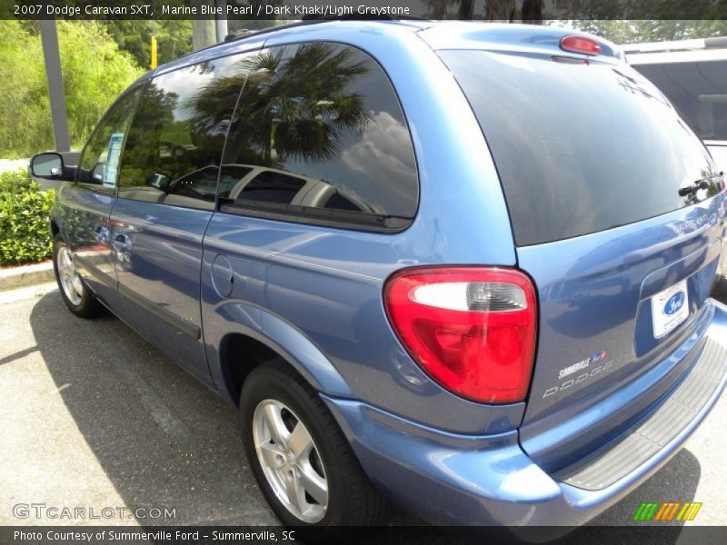 Marine Blue Pearl / Dark Khaki/Light Graystone 2007 Dodge Caravan SXT