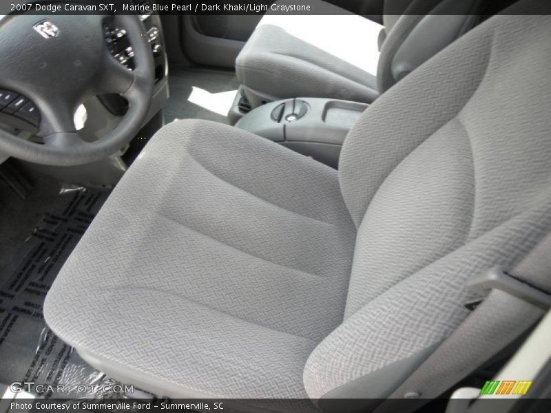 Marine Blue Pearl / Dark Khaki/Light Graystone 2007 Dodge Caravan SXT
