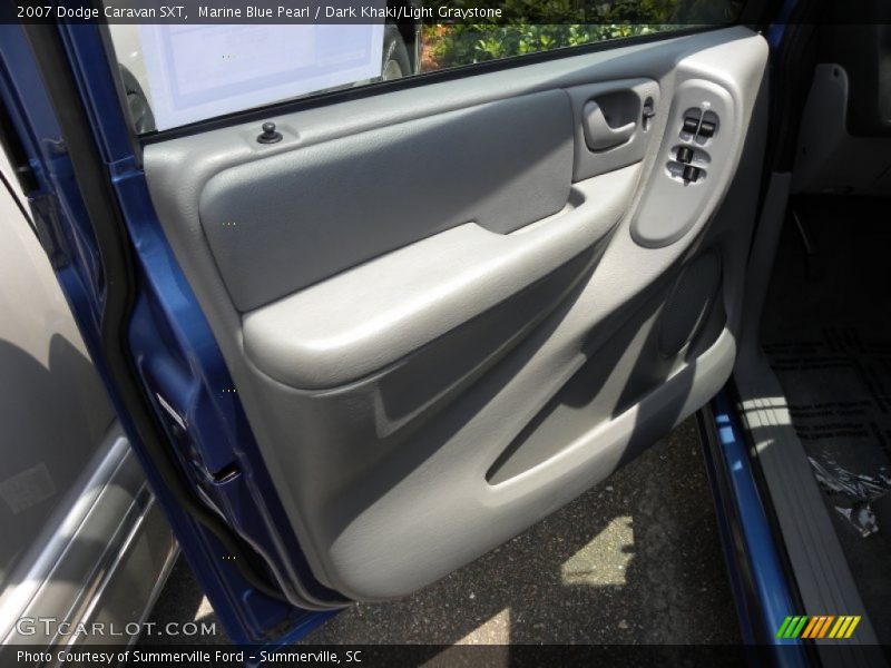 Marine Blue Pearl / Dark Khaki/Light Graystone 2007 Dodge Caravan SXT