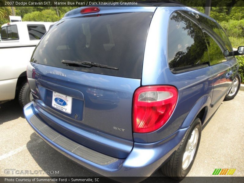 Marine Blue Pearl / Dark Khaki/Light Graystone 2007 Dodge Caravan SXT
