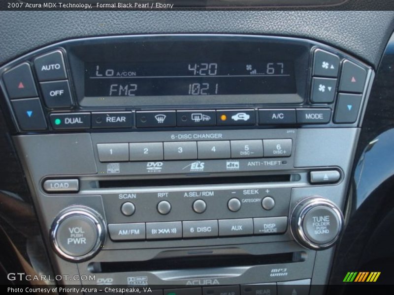 Formal Black Pearl / Ebony 2007 Acura MDX Technology