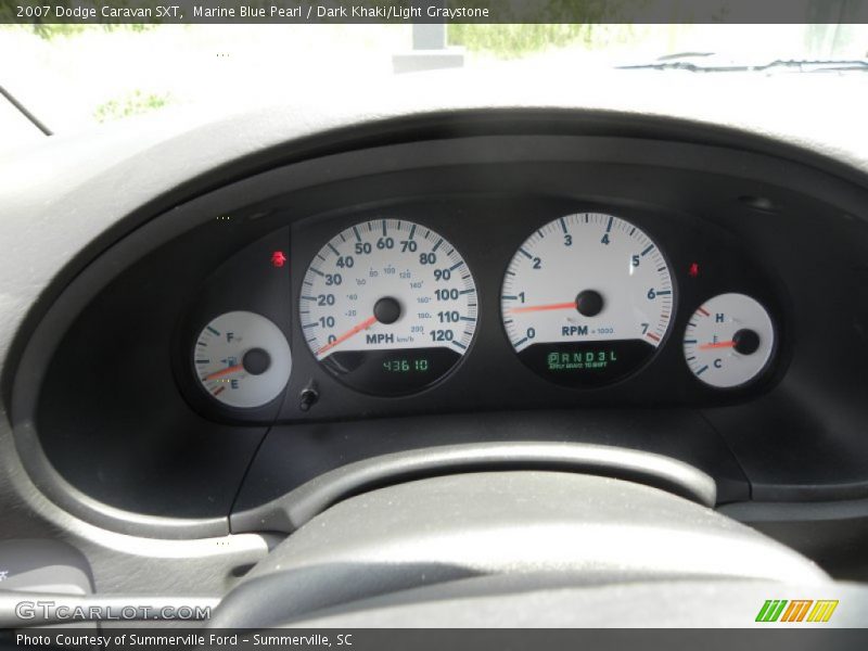 Marine Blue Pearl / Dark Khaki/Light Graystone 2007 Dodge Caravan SXT