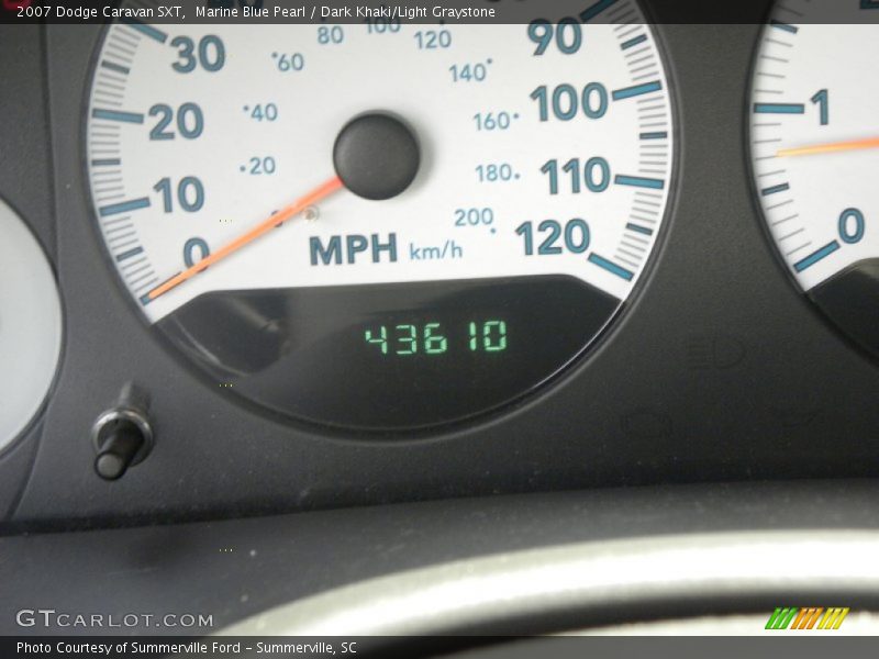 Marine Blue Pearl / Dark Khaki/Light Graystone 2007 Dodge Caravan SXT
