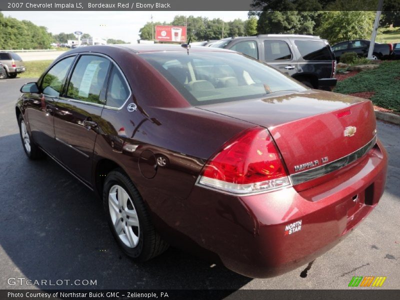 Bordeaux Red / Ebony Black 2007 Chevrolet Impala LS