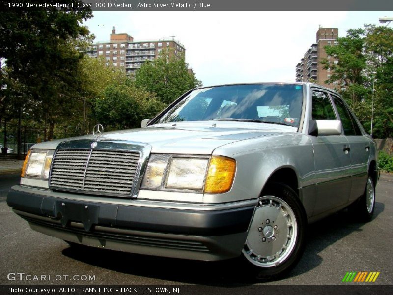 Astro Silver Metallic / Blue 1990 Mercedes-Benz E Class 300 D Sedan