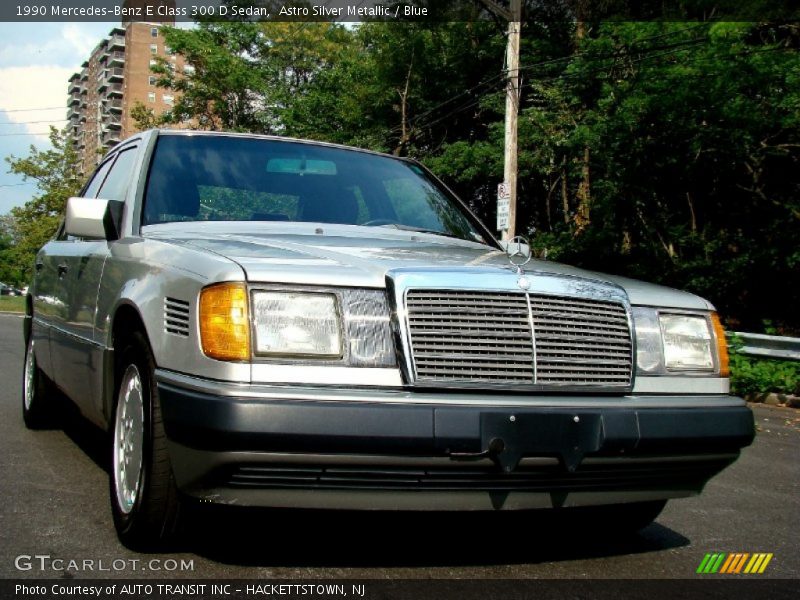 Astro Silver Metallic / Blue 1990 Mercedes-Benz E Class 300 D Sedan