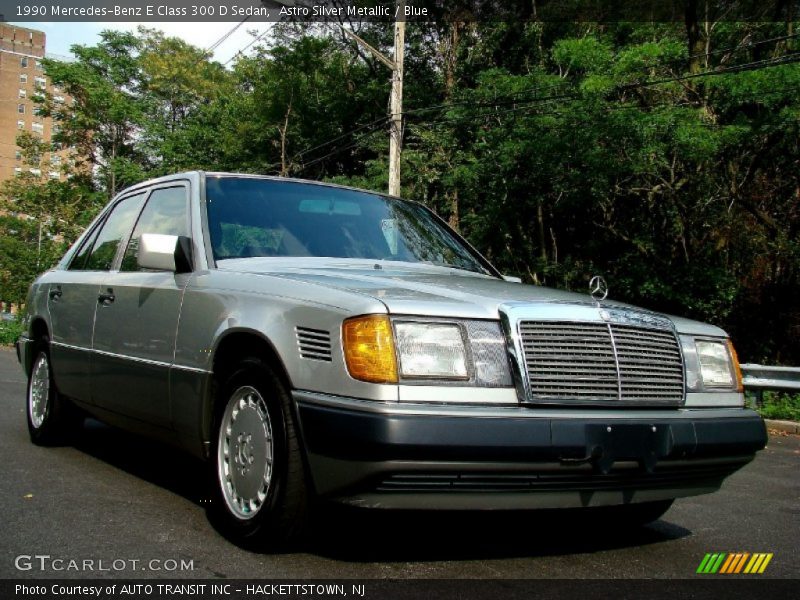 Astro Silver Metallic / Blue 1990 Mercedes-Benz E Class 300 D Sedan