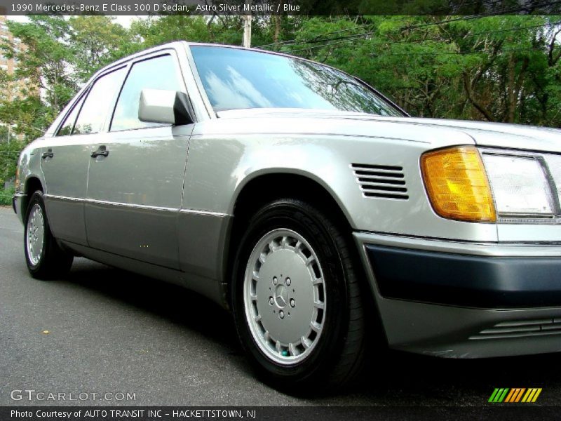 Astro Silver Metallic / Blue 1990 Mercedes-Benz E Class 300 D Sedan