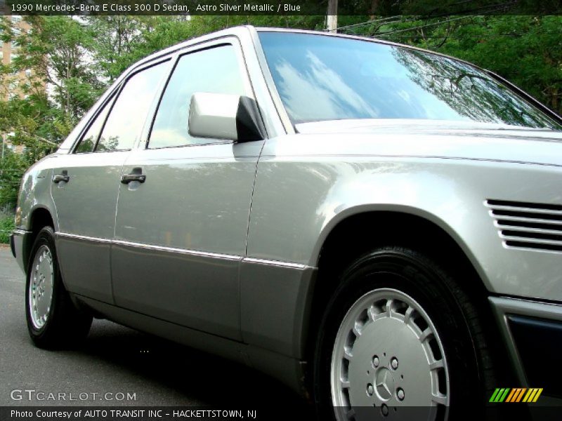 Astro Silver Metallic / Blue 1990 Mercedes-Benz E Class 300 D Sedan