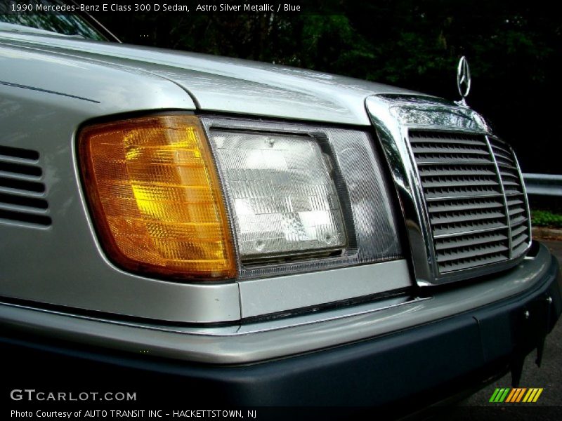 Astro Silver Metallic / Blue 1990 Mercedes-Benz E Class 300 D Sedan