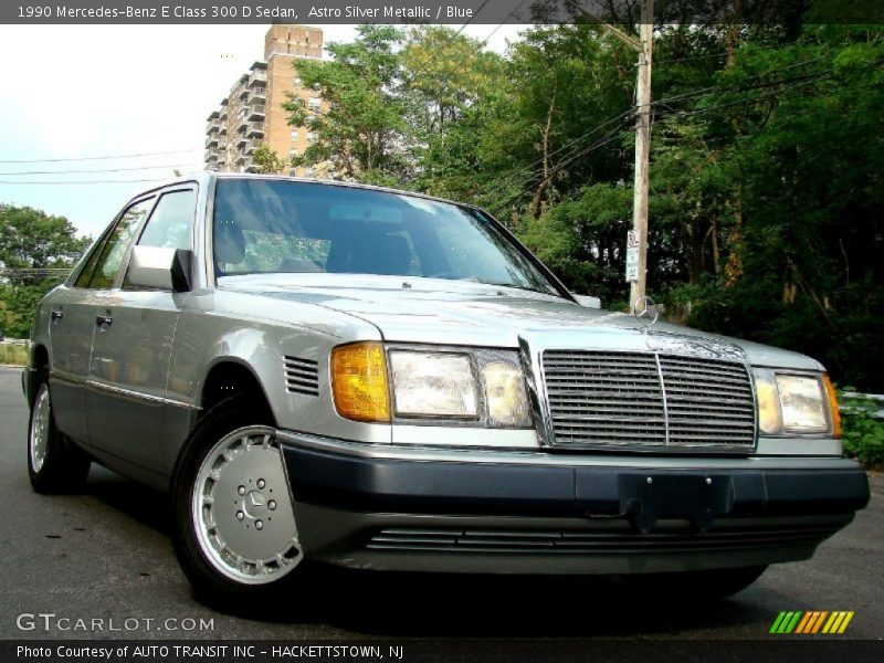 Astro Silver Metallic / Blue 1990 Mercedes-Benz E Class 300 D Sedan