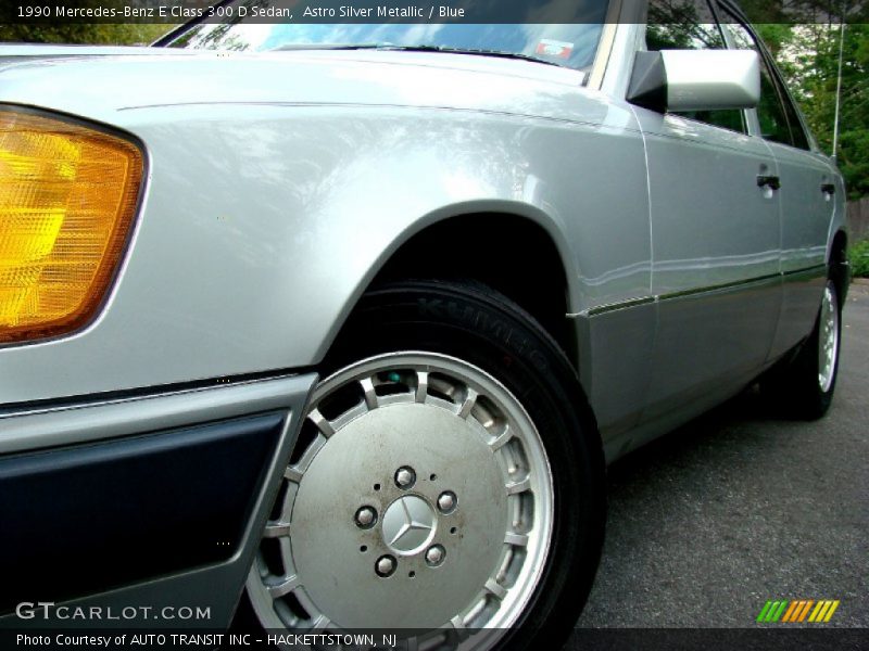 Astro Silver Metallic / Blue 1990 Mercedes-Benz E Class 300 D Sedan