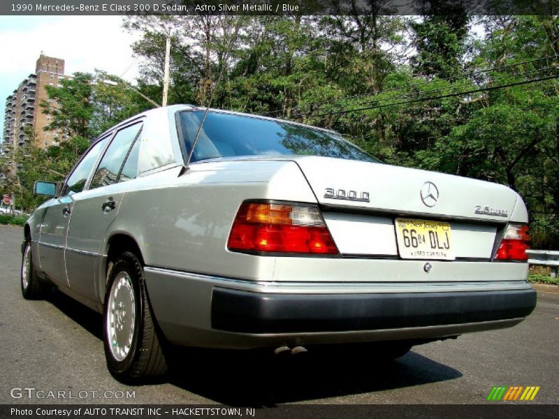 Astro Silver Metallic / Blue 1990 Mercedes-Benz E Class 300 D Sedan