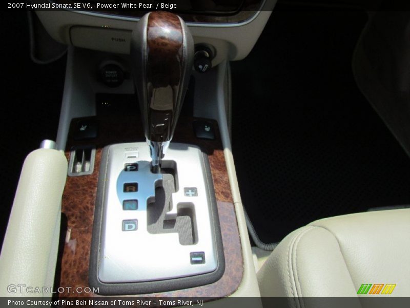 Powder White Pearl / Beige 2007 Hyundai Sonata SE V6