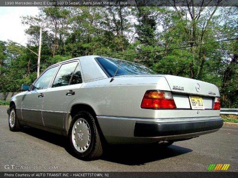 Astro Silver Metallic / Blue 1990 Mercedes-Benz E Class 300 D Sedan