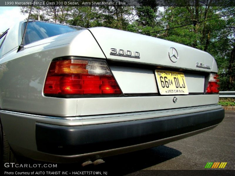 Astro Silver Metallic / Blue 1990 Mercedes-Benz E Class 300 D Sedan