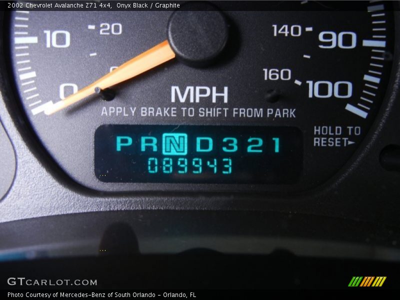 Onyx Black / Graphite 2002 Chevrolet Avalanche Z71 4x4