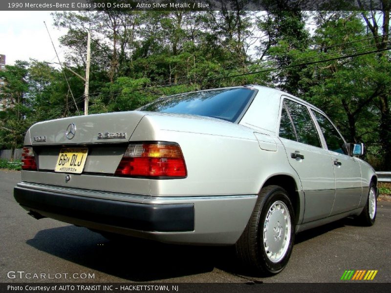 Astro Silver Metallic / Blue 1990 Mercedes-Benz E Class 300 D Sedan