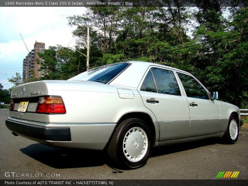 Astro Silver Metallic / Blue 1990 Mercedes-Benz E Class 300 D Sedan