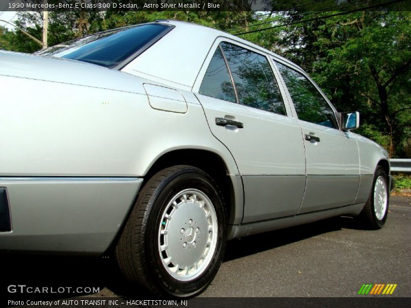 Astro Silver Metallic / Blue 1990 Mercedes-Benz E Class 300 D Sedan