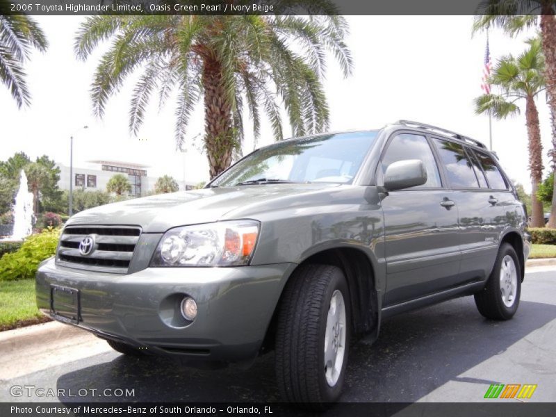 Oasis Green Pearl / Ivory Beige 2006 Toyota Highlander Limited