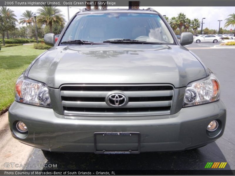 Oasis Green Pearl / Ivory Beige 2006 Toyota Highlander Limited