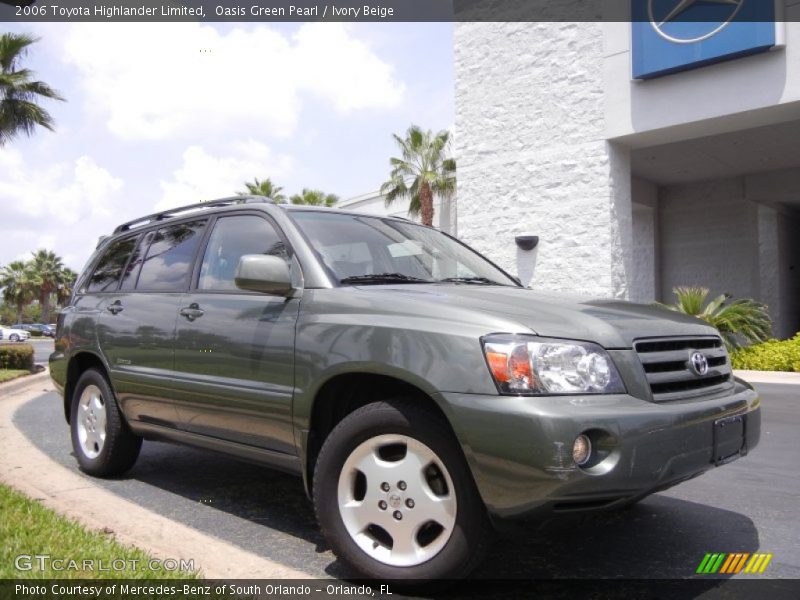Oasis Green Pearl / Ivory Beige 2006 Toyota Highlander Limited